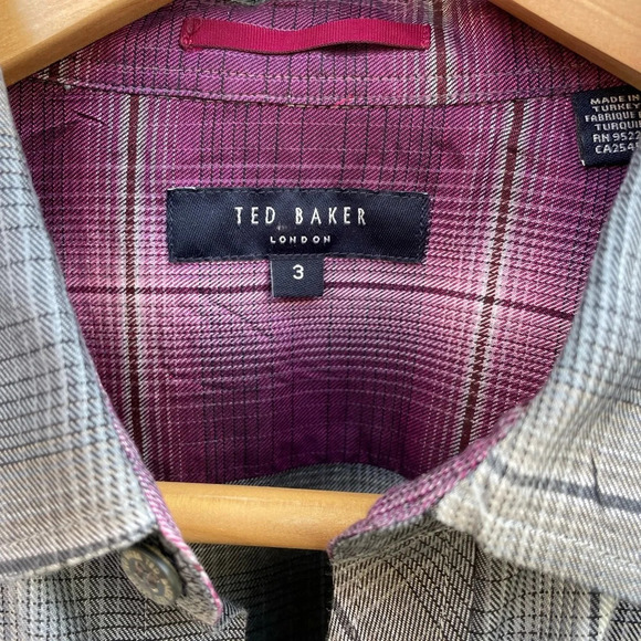 Ted Baker blue plaid “ Buldate tapered fit” buttondown, Ted  size 3 (medium) - Picture 10 of 12